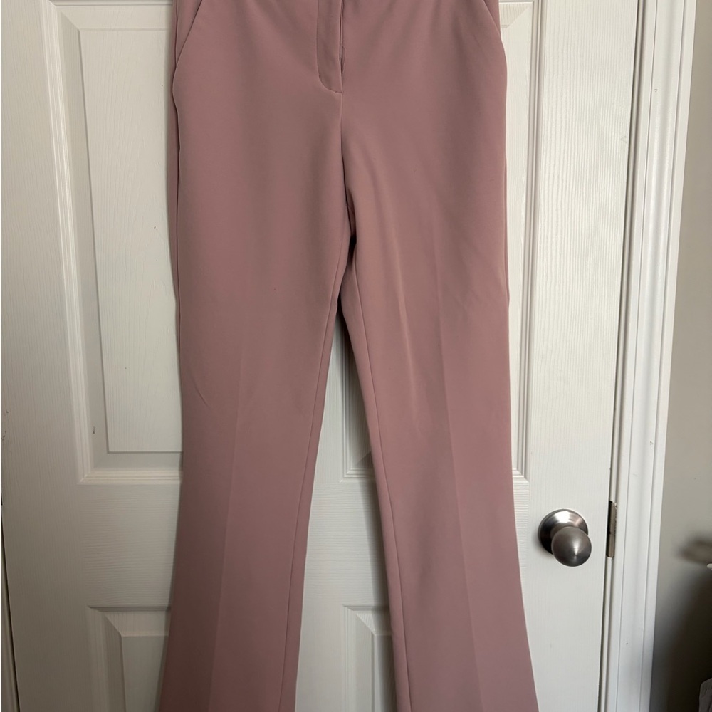 Express Rose Blush Flare Pants